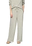 KOALA BAY | Tabita | Pantalón Mujer Verde | Pantalón Largo Rayas Mujer | Pantalón Cintura Elástica | Ropa Casual Verano | Moda Mujer (FR/ES, Letras, XL, Regular, Regular, Verde)