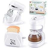 Kitchen Appliances Toys, Kids Play Kitchen Accessories Set, Pretend Kitchen Toys for Kids Ages 4-8, Coffee...