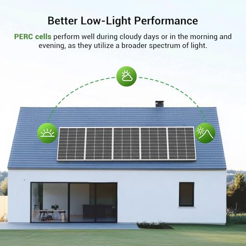 HQST 100W 12V Monocrystalline Solar Panel with Solar Connectors, High Efficiency Module PV Power for Battery Charging Boat, Caravan, RV and Any Other Off Grid Applications