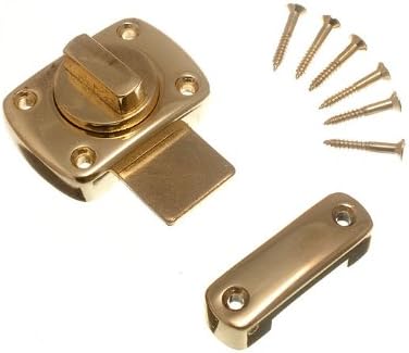 One Stop DIY 48 x THUMBTURN BATHROOM/CUPBOARD DOOR LATCH EB BRASS PLATED NEW