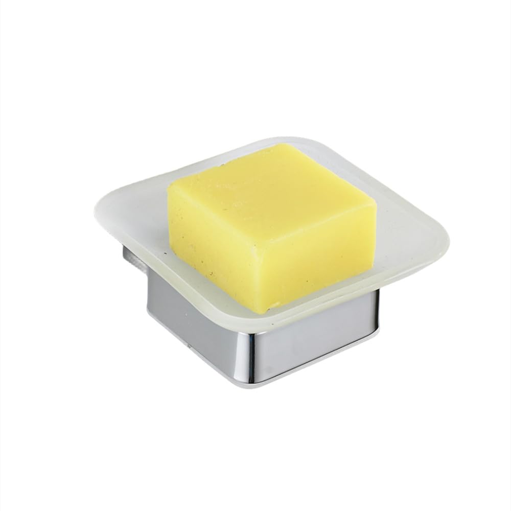 Juego de Accesorios para baño, toallero Cromado, Barra, Gancho para Bata, Estante, Soporte para Papel de Seda, Soporte para Cepillo de Dientes, Accesorios de baño, jabonera de Vidrio, Talla única