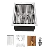 14 Inch Undermount Workstation Kitchen Sink Oumuch 14"x19"x9" Stainless Steel Ledge Workstation 18 G