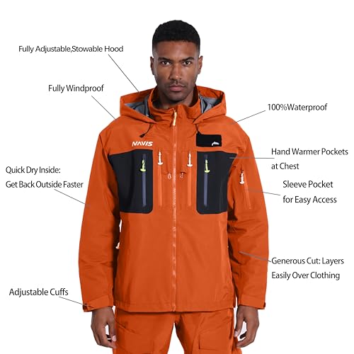 Men’s 3L-Gore Pro-Tex Waterproof Fishing Jacket & Bib Pants Set – Waders & Foul Weather Gear4