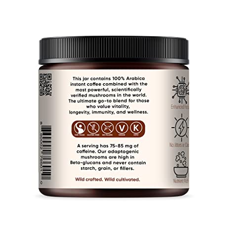 La Republica Organic Mushroom Coffee (30 Servings) With 7 Superfood Mushrooms, Great Tasting Arabica Instant Coffee, Includes Lion's Mane, Reishi, Chaga, Cordyceps, Shiitake, Maitake, And Turkey Tail #TOP7