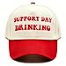 Funny Trucker Hats Embroidered Vintage Snapback Hat for Women Support Day Drinking Hat Gag Gift Baseball Cap Red