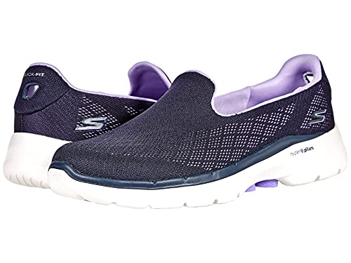 Skechers Performance Women's GO Walk 6 - Cosmic Force, Navy/Lavender, 7