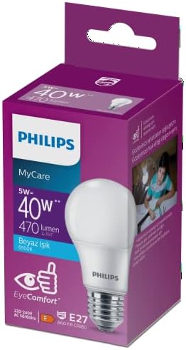 Philips 40W Led Ampul, 6500K Beyaz Işık, E27 Normal Duy
