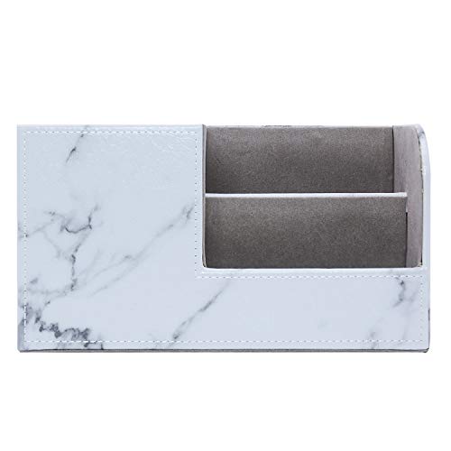 Voicefly Pencil Holder Pen Holder Marble Desk Accessories Pu Leather, Desk Organizer For Art Assecories Cell Phone, Glasses, Name Cards, Remote Control, Cute (Marble) #TOP5