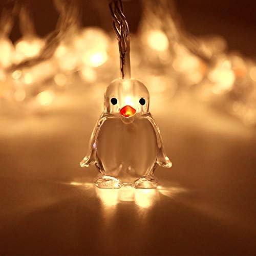 A0ZBZ Upgrade Penguin String Lights, Penguin Animal Shape String Lamp 10 LED 1.65M Atmosphere Decoration for Party, Christmas, Halloween