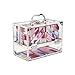Caboodles Neat Freak Train Case, Watercolor | 6-Tray Cosmetic Organizer with Locking Latch