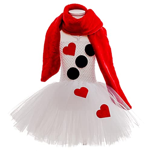 Costume de Noël blanc elfe et renne pour fille de 5 à 6 ans avec bandeau