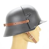 German WWI M16 Stahlhelm Steel Combat Helmet with Stirnpanzer Steel Sniper Brow Plate