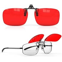 Goiteia clip gafas rojas bloqueo luz azul noche-Bloqueo Azul y