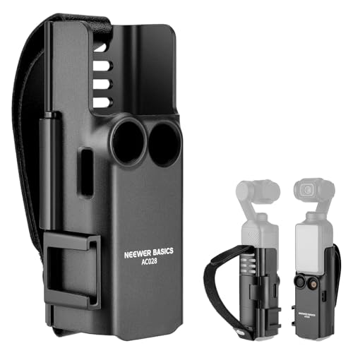 Image of NEEWER Basics Protective Case with Hand Strap, Compatible with DJI Osmo Pocket 3, Pocket 3 Creator Combo Accessories, Extension Handle, Housing Extension Frame, Cold Shoe, Type C Port, SD Card Slot