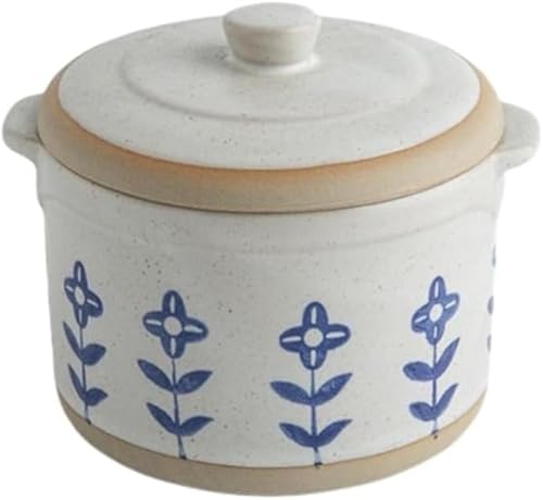 PinkForest 茶わん茶わん蓋つき蒸し器400ml陶器と食器日本のスープカップデザートカップファミリービジネスホテルのレストラン (A)