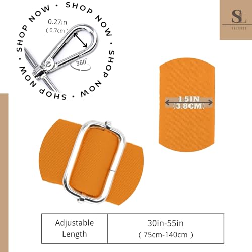 Image of S&loyoe Thickened Solid Color Purse Straps Replacement Crossbody Bag Strap Adjustable Wide Guitar Straps for Handbags 1.5inch