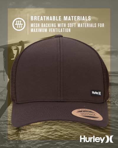 Image of Hurley Men's Caps - H2O-Dri League Baseball Caps for Men with Snapback Closure - Classic Mens Trucker Hats (S-XL)