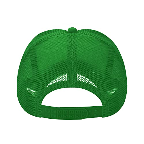 Women Want Me Fish Fear Me Trucker Hat Summer Mesh Cap Trucker Baseball Cap For Men Women Green #TOP3