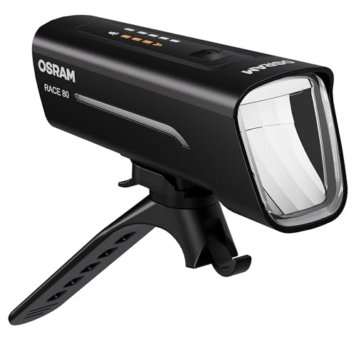 OSRAM LEDsBIKE Race 80 Set, wiederaufladbares Fahrradlichtset, StVZO-zugelassenes Front- und Rück-LED-Lichtset, Mehrere Beleuchtungsmodi… – Ansicht 4