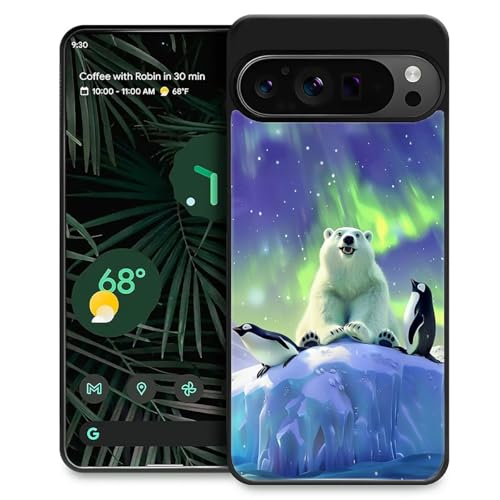 Coque Google Pixel 9 Pro XL rigide en polycarbonate motif ours polaire anti-rayures