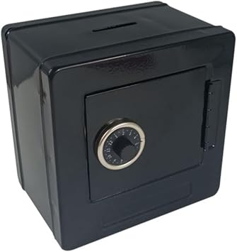 Exquisite Simple Piggy Bank Iron with Key Savings Box Desktop Ornament Coin Box for Home Living Room Easy to Store