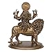 Kartique Resin Maa Durga Idol Sitting On Lion Ma Sherawali Murti Devi Statue for Home Mandir Office Living Room Shop Gift Navratra Puja Height 10 Inch Bronze Color
