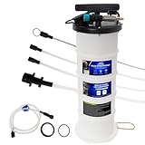SIXIWANZI Bomba extractora de aceite neumática/manual, extractor de aceite de 6,5 L con extractor de tanque de bomba y 4 tubos y una manguera de purga de freno