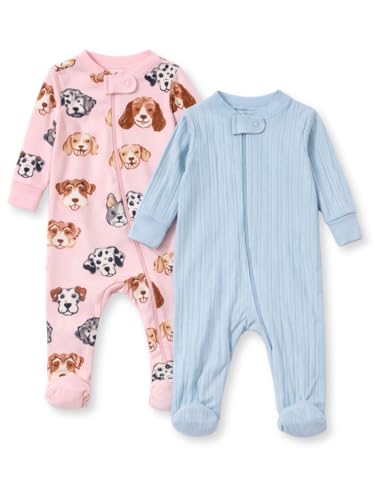 Image of TuddyBuddy Baby Girl's Cotton Printed Full Sleeves Sleepsuit /Footed Rompers for Baby Girl