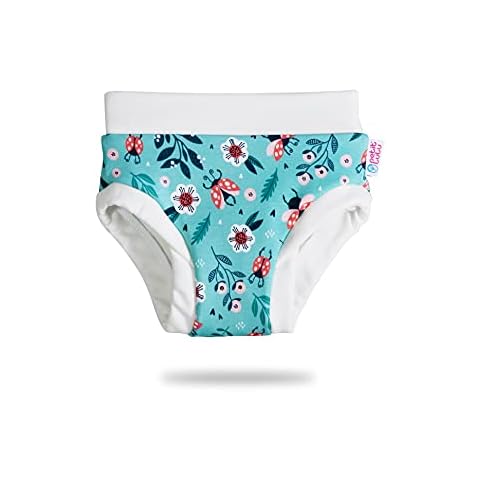 Petit Lulu Training Pants | Size S (22-27.5 lbs) | Fluffy Organic | Cloth Diaper Potty Trainer | Pull Up Nappy | Washable & Reusable | Made in Europe (Ladybirds in The Meadow) Cover