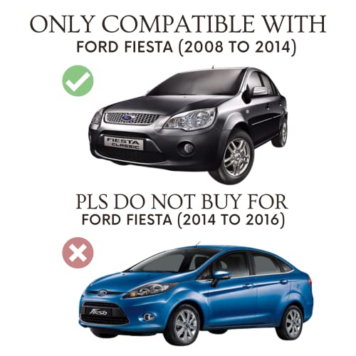 Image of Autofact Magnetic Car Sunshades Compatible with Ford Fiesta (2008 to 2014) (Set of 4) - Easy Installation, UV Protection, Keeps Car Cool (Front 2 with Zippers, Rear 2 Without Zippers)