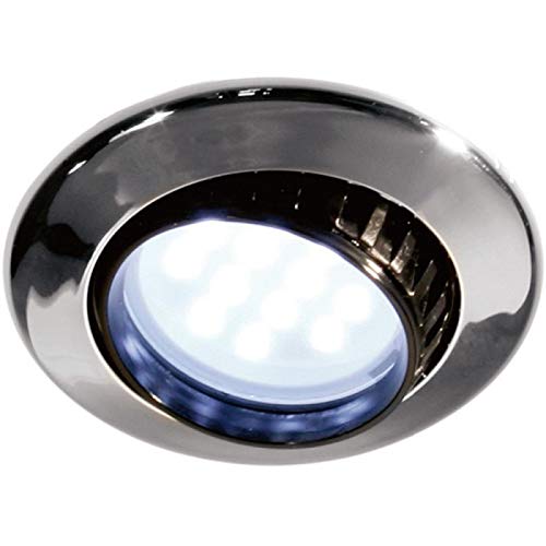 Spot Comet ABS chromé 9 LED interrupteur pour éclairer les soirées dans le carré de votre voilier