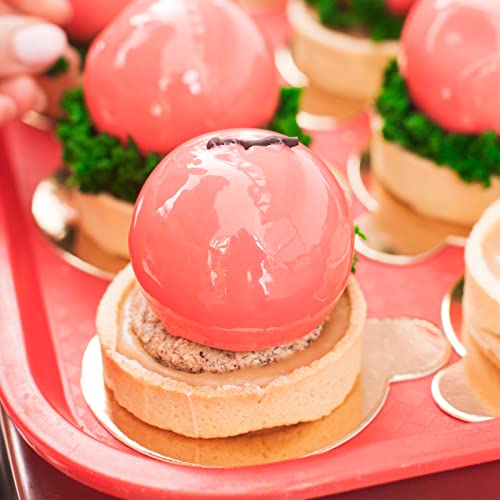 Fvvmeed 6 Pieces 3D Mini Aluminum Hemisphere Pans Half Ball Sphere Bath Bomb Cake Pan Tin Baking Mold Pastry Cupcake Mould For Chocolate, Cake, Jelly, Pudding, Handmade Soap, Candy, Dome Mousse, L #TOP1