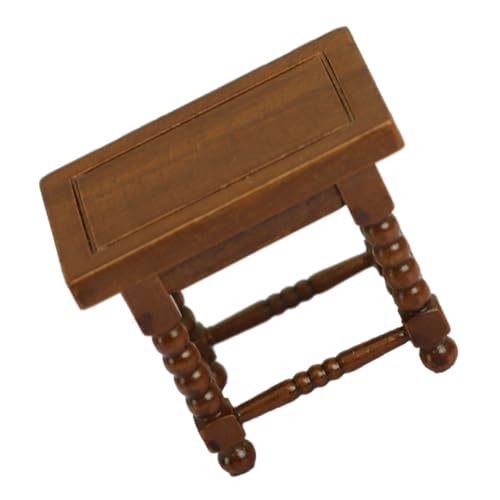 CHICAMPERA ミニハウス用滑らか仕上げミニテーブル 欧風クラシック実木家具 小型住宅装飾 写真撮影用小物 多用途ミニチュア飾り