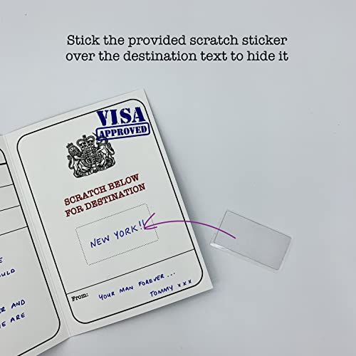 GOLD Foil Passport Scratch and Reveal Travel Ticket Surprise DIY Gift Card. Perfect for valentine, holiday, anniversary, birthday, family trips away!