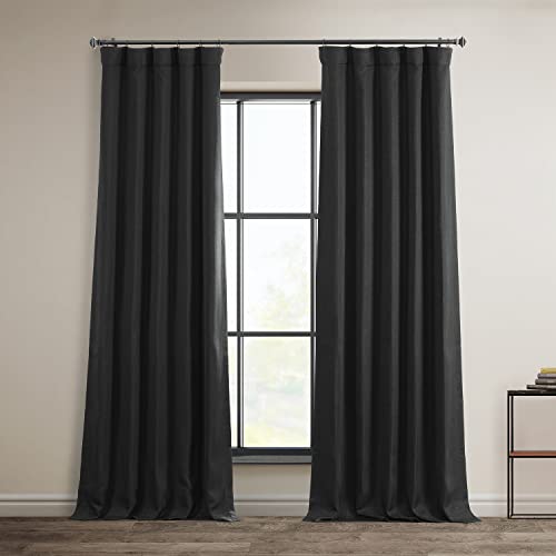 HPD Half Price Drapes Faux Linen Room Darkening Curtains