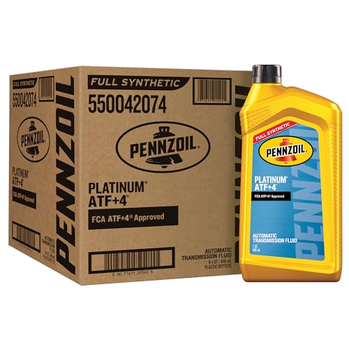 Pennzoil 550042074-6PK Platinum ATF + 4 (Chrysler MS-9602) - 1 Quart (Pack of 6)