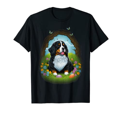 Pasquale Bernese Mountain Bunny Pasqua Bernese Mountain Dog Maglietta