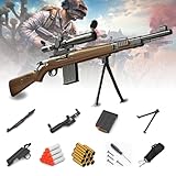98K Rifle Francotirador Pistola de Juguete Espuma EVA Manual de expulsión Cartuchos vacíos15x telescopio Ajustable 9años+Regalo para Niños umpleaños Navidad