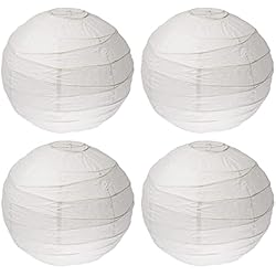 Lámpara Ikea Flores IKEA REGOLIT - Lamp shade (45 cm, 4 units), rice ball design, white