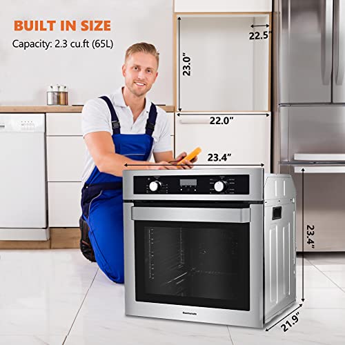 Thermomate ESDS609 24 Inch Single Wall Oven, Etl Certified, Thermomate 2.3Cu. Ft. Electric Built-In Oven thumb #6
