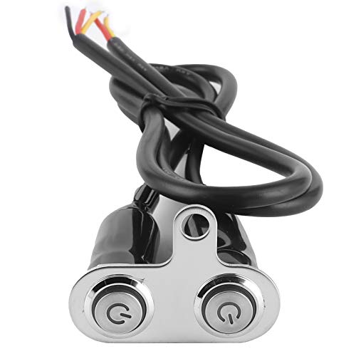 Motorcycle Handlebar Switch Stainless Steel 12V LED