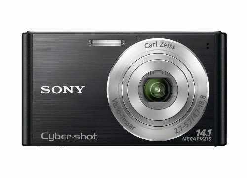 Sony DSCW320B Cyber-shot Digital Camera - Black (14.1 MP, 4x Optical Zoom) 2.7 inch LCD (Renewed)