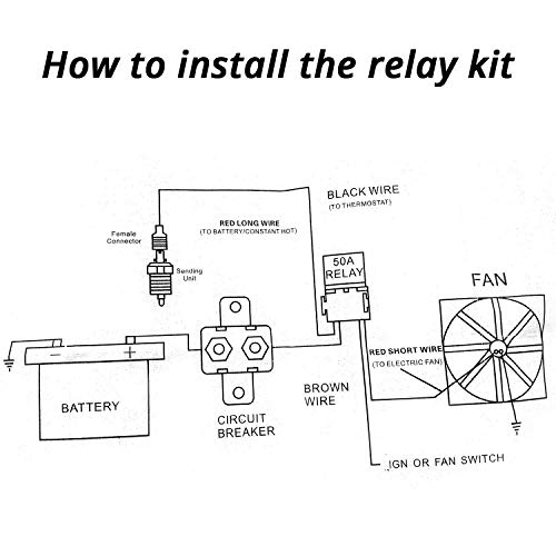 PartsSquare 175185 Degree Electric Cooling Fan Thermostat Kit Temp
