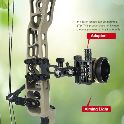Compound Bow Sight Archery 5-Pin Sight Short Bar - 0.019 Compound Bow Sight Archery 5-Pin Sight Short Bar - 0.019