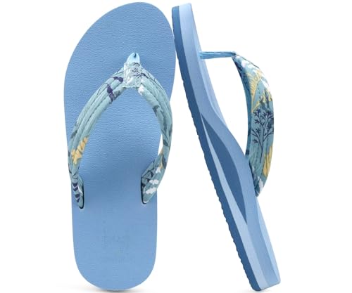Image of KuaiLu Womens Arch Support Flip Flops Ladies Comfort Lightweight Soft Yoga Mat Cushion Walking Thong Sandals