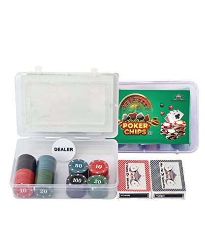 HOW (HOUSE OF WISHES) with Device 100 Poker-Chips Set Casino Party Coins Game Playing Cards for Adult (B081NKWKV8) Amazon Price History, Amazon Price Tracker