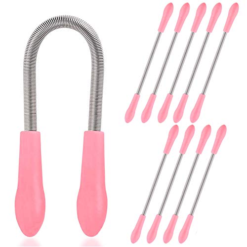 SKYPIA Facial Unsightly Hair Removal Spring Epilator Face Threading Tool Stick Pink for Women Upper Lip Cheek Chin Mustache Sideburns Neck Beauty (10 pcs)