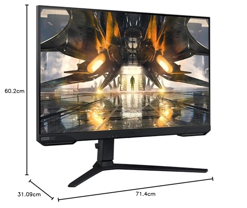 Samsung Ecran PC Odyssey G50A -32'' 165Hz, 1ms, Dalle IPS, Résolution WQHD 2560x1440, 2500:1, 300cd/m2, Compatible G-SYNC, AMD FreeSync Premium, Pied Ajustable,HDMI, DisplayPort