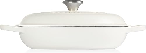 Miniatura 4 de Le Creuset Braiser de hierro fundido esmaltado 35 cuartos de galón color blanco