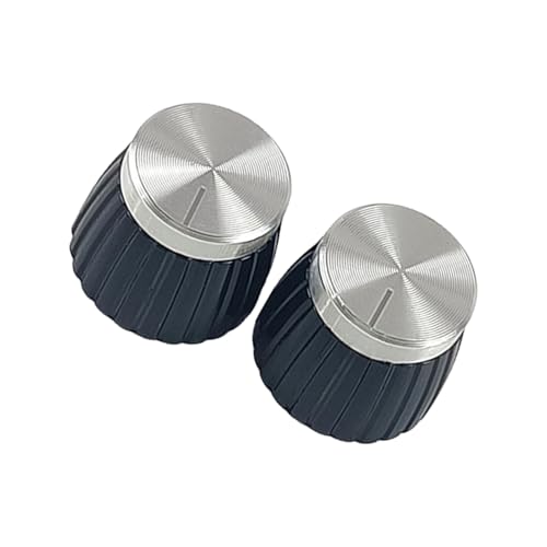 2Pieces Aluminum Reinforced Guitar Volumes Knobs High Accuracy Control Smooth Rotation Suitable for Live Aluminum Guitar Tuning 